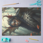 神秘的なゴシック様式のドラゴンの妖精 薄葉紙 (クラフト)