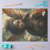 神秘的なゴシック様式のドラゴンの妖精 薄葉紙 (クラフト)