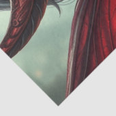 神秘的なゴシック様式のドラゴンの妖精 薄葉紙 (詳細)