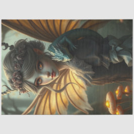 神秘的なゴシック様式のドラゴンの妖精 薄葉紙