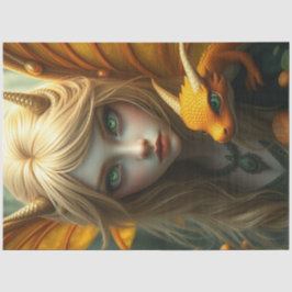 神秘的なゴシック様式のドラゴンの妖精 薄葉紙