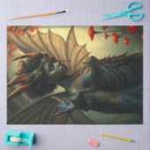 神秘的なゴシック様式のドラゴンの妖精 薄葉紙 (クラフト)