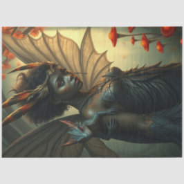 神秘的なゴシック様式のドラゴンの妖精 薄葉紙