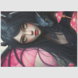 神秘的なゴシック様式のドラゴンの妖精 薄葉紙