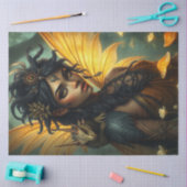 神秘的なゴシック様式のドラゴンの妖精 薄葉紙 (クラフト)