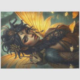 神秘的なゴシック様式のドラゴンの妖精 薄葉紙