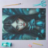 神秘的なゴシック様式のドラゴンの妖精 薄葉紙 (クラフト)