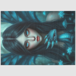 神秘的なゴシック様式のドラゴンの妖精 薄葉紙