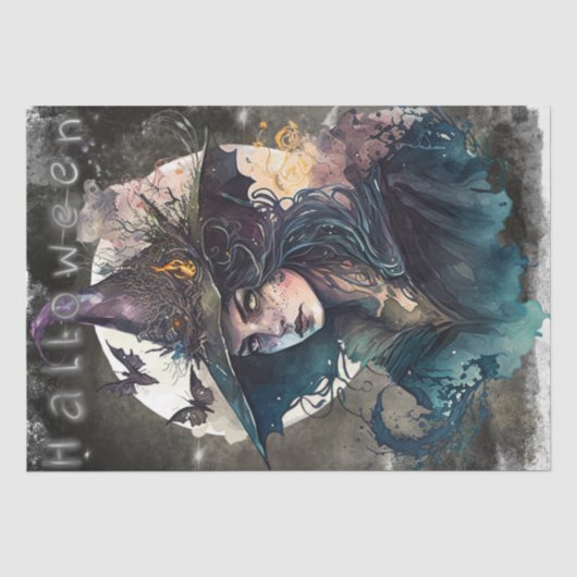 神秘的なゴシック様式の魔女 薄葉紙 (正面)