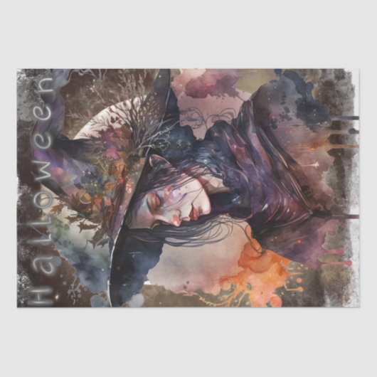 神秘的なゴシック様式の魔女 薄葉紙 (正面)