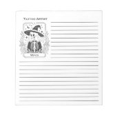 神秘的なゴシック様式の黒と白の魔女タロット ノートパッド (正面)