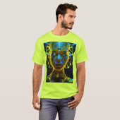 神秘的なサイバーエンジェル:神の目覚め Tシャツ (正面フル)