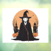 神秘的なサレムブラックキャットとカボチャ ウィンドウサイン (シート3)