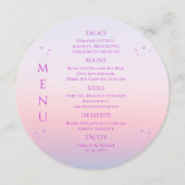 神秘的なサンセットピンクサンムーンスターズ宇宙結婚ズ メニュー (正面)