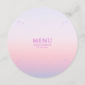 神秘的なサンセットピンクサンムーンスターズ宇宙結婚ズ メニュー (裏面)