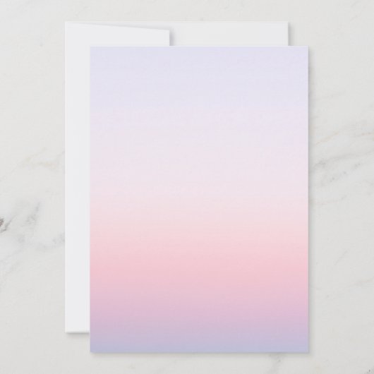 神秘的なサンセットピンクサンムーンスターベビーシャワー 招待状 (裏面)