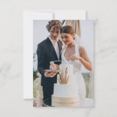 神秘的なサンセットピンクサンムーンスター結婚ズ セーブザデート (裏面)