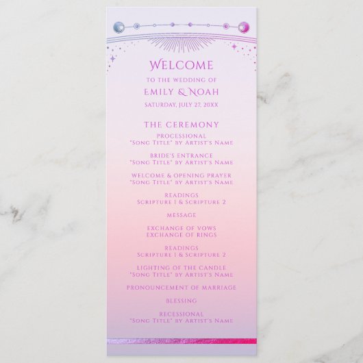 神秘的なサンセットピンクサンムーン天文学宇宙 プログラム (正面)