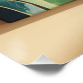 神秘的なサンムーンボヘミアン抽象芸術自然デコール ポスター (コーナー)