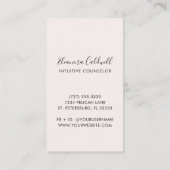 神秘的なサードアイシンボルロゴ赤面ピンクサイキック 名刺 (裏面)