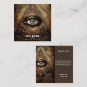 神秘的なサードアイ、スピリチュアル スクエア名刺 (正面/裏面)