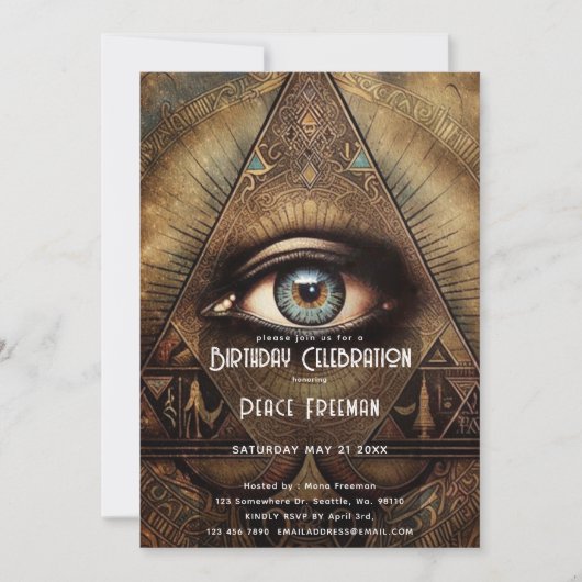 神秘的なサードアイ、スピリチュアル 招待状 (正面)