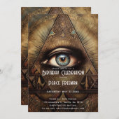 神秘的なサードアイ、スピリチュアル 招待状 (正面/裏面)