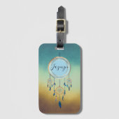 神秘的なシックなドリームキャパーソナライズされたッチャー ラゲッジタグ (正面縦)