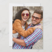 神秘的なシックなピンクパープルスタームーンフォト宇宙 招待状 (裏面)