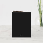 神秘的なシックなブラック金ゴールドスタームーンフォト結婚ズ サンキューカード (裏面)