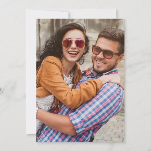 神秘的なシックサンセットピンクスタームーンフォト宇宙 招待状 (裏面)