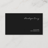 神秘的なシナつる植物シルバーとブラック 名刺 (裏面)