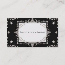 神秘的なシナつる植物シルバーとブラック 名刺