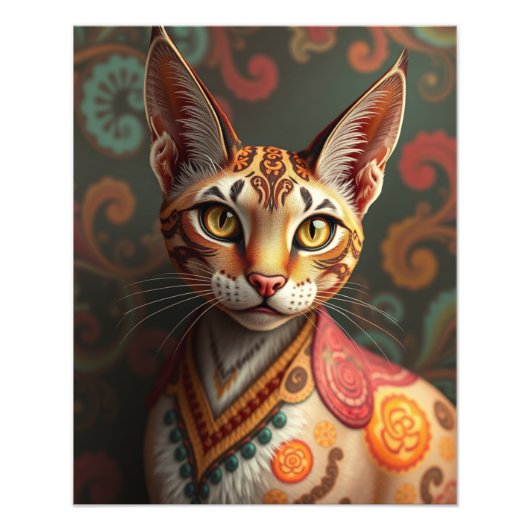 神秘的なシャム猫 フォトプリント            (正面)