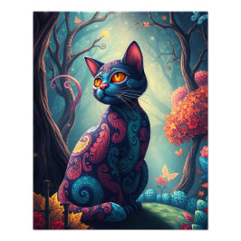 神秘的なシャム猫 フォトプリント           