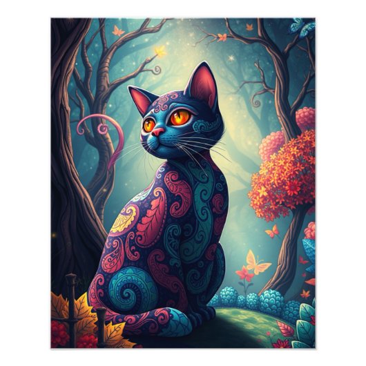 神秘的なシャム猫 フォトプリント            (正面)