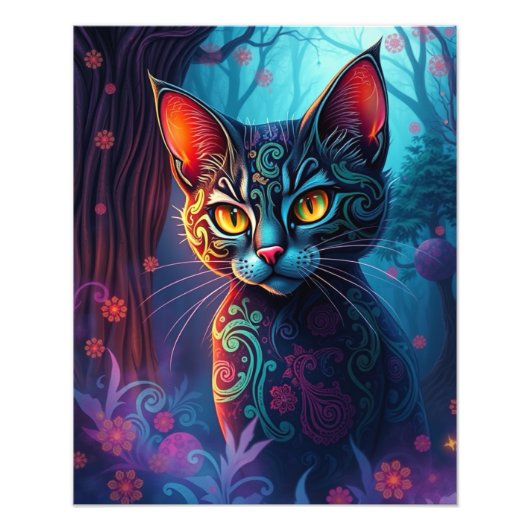 神秘的なシャム猫 フォトプリント            (正面)