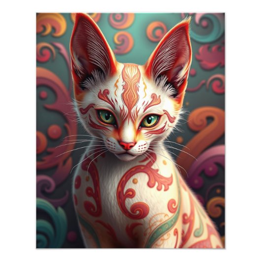 神秘的なシャム猫 フォトプリント            (正面)