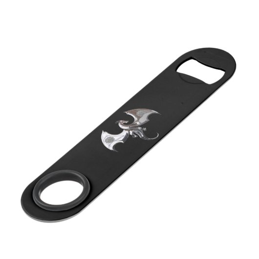 神秘的なシルバーウィングドラゴン スピード栓抜き (正面アングル)