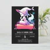 神秘的なシンプル誕生日 招待状 (スタンド正面)