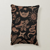 神秘的なシンボル：ヘビ、太陽、月。 アクセントクッション (裏面(縦))