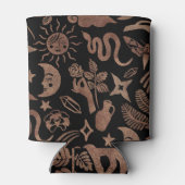 神秘的なシンボル：ヘビ、太陽、月。 缶クーラー (裏面)