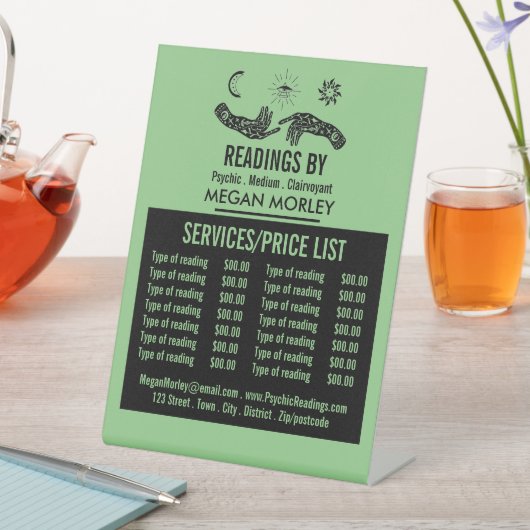 神秘的なシンボル、読サイキックの価格表 台座サイン (インサイチュ)