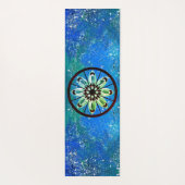 神秘的なジェムロータスホイールグリタリー ヨガマット (裏面)