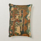 神秘的なジャワろうけつ染めクッション：インドネシアの融合 アクセントクッション (裏面(縦))