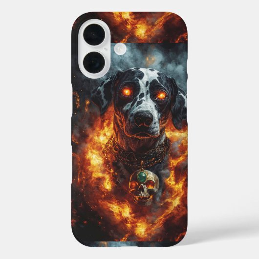 神秘的なジュエリーを持つ暗いファンタジーの消防犬 Case-Mate iPhoneケース (裏面)