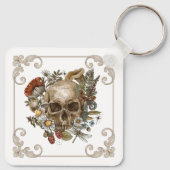 神秘的なスカルヴィンテージ キーホルダー (裏面)