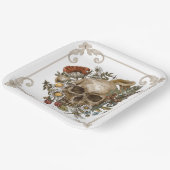 神秘的なスカルヴィンテージ ペーパープレート (傾斜あり)