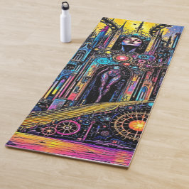神秘的なスティームパンク大聖堂 ヨガマット