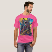 神秘的なスティームパンク大聖堂 Tシャツ (正面フル)